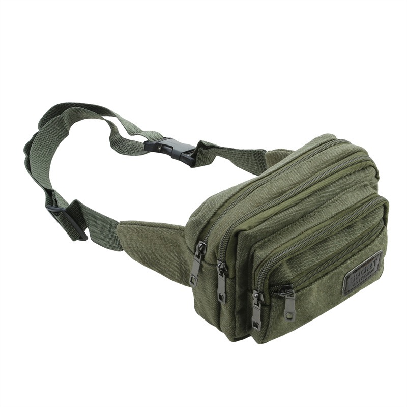Phone Accessories Men - กระเป๋าคาดเอวผ้าแคนวาสกีฬากลางแจ้งกระเป๋าคาดเอวชายอเนกประสงค์คุณภาพสูงทนทานความจุสูงกระเป๋าโทรศัพท์แบบพกพา