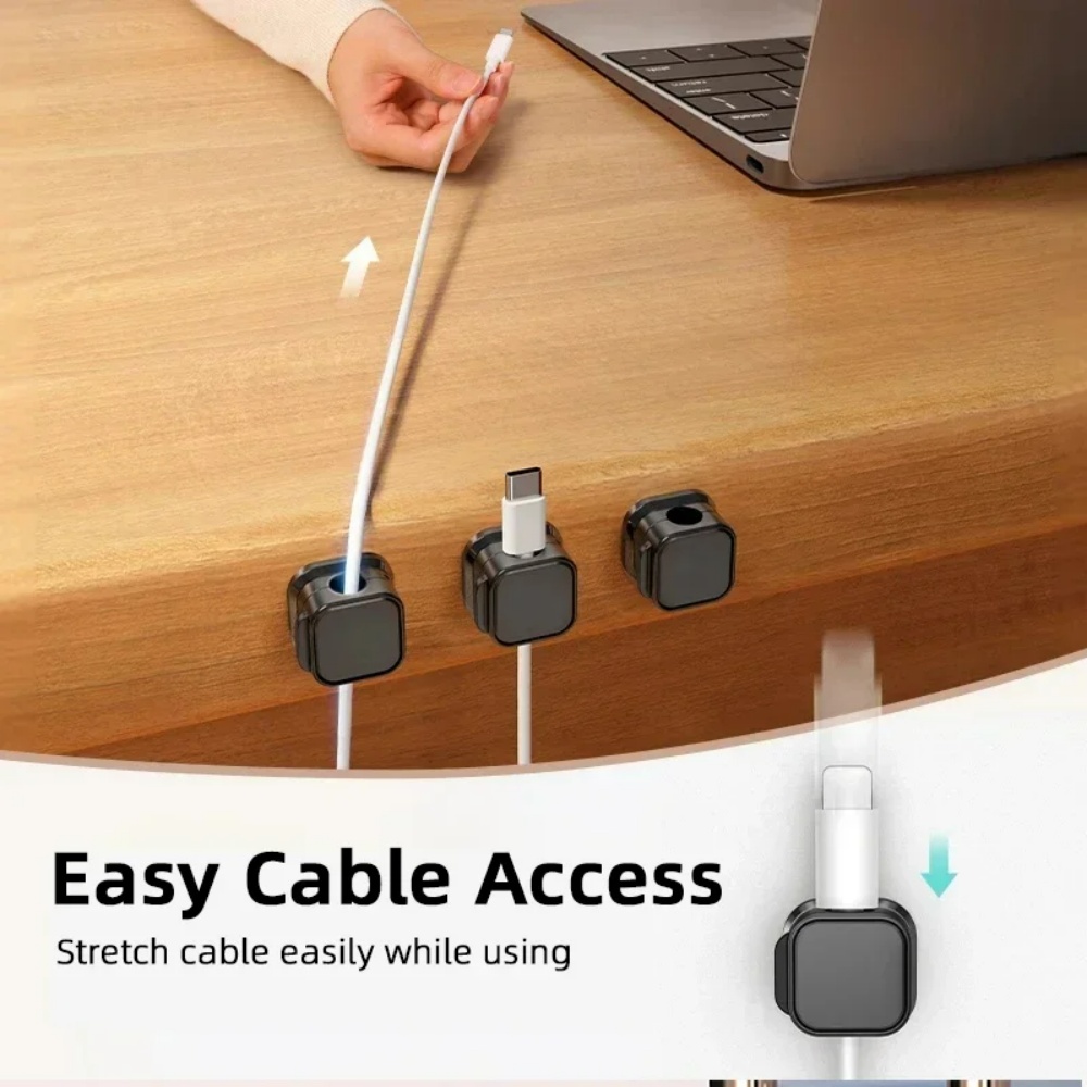 Phone Accessories Hooks - ที่เก็บสายแม่เหล็ก ที่จัดระเบียบสายดาต้า ที่วางสายบนโต๊ะข้างเตียง ที่จัดระเบียบสายไฟบนผนัง ที่เก็บสายชาร์จโทรศัพท์มือถือ หูฟัง