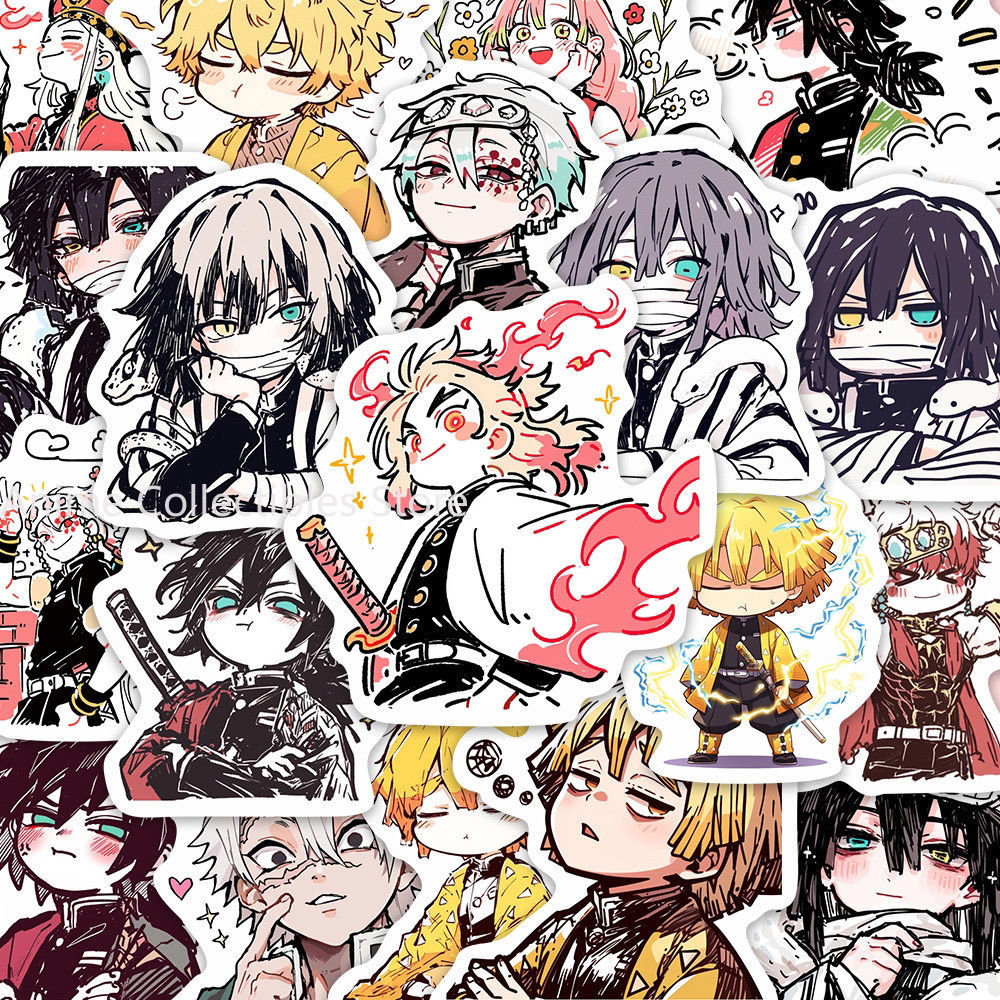 Phone Accessories Demon Slayer - สติกเกอร์อนิเมะดาบพิฆาตอสูร คามาโดะ ทันจิโร่ 55 ชิ้น น่ารัก