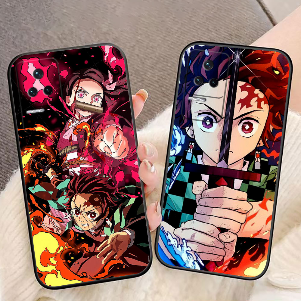 Phone Accessories Demon Slayer - เคสโทรศัพท์ลายอนิเมะดาบพิฆาตอสูร ทันจิโร สำหรับ Redmi K60 K40