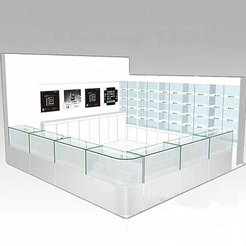 Phone Accessories Cabinet - ตู้โชว์กระจกสำหรับโทรศัพท์มือถือ ดีไซน์สวยงาม พร้อมอุปกรณ์ตกแต่ง ตู้โชว์โทรศัพท์มือถือ สำหรับร้านขายโทรศัพท์มือถือ