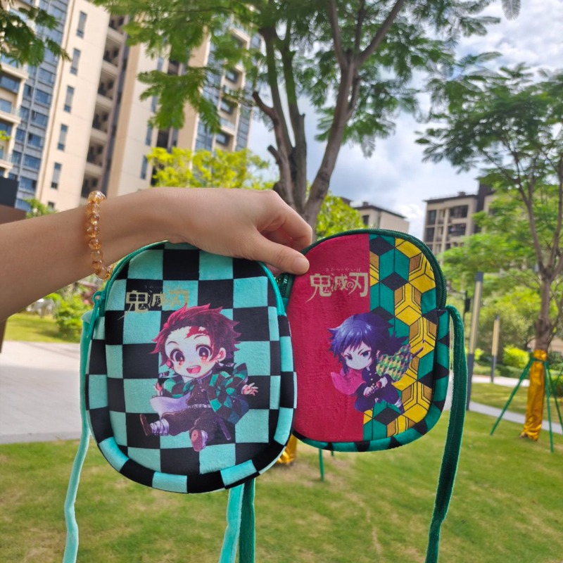 Phone Accessories Demon Slayer - กระเป๋าสะพายข้างลายอนิเมะ Demon Slayer: Kimetsu no Yaiba