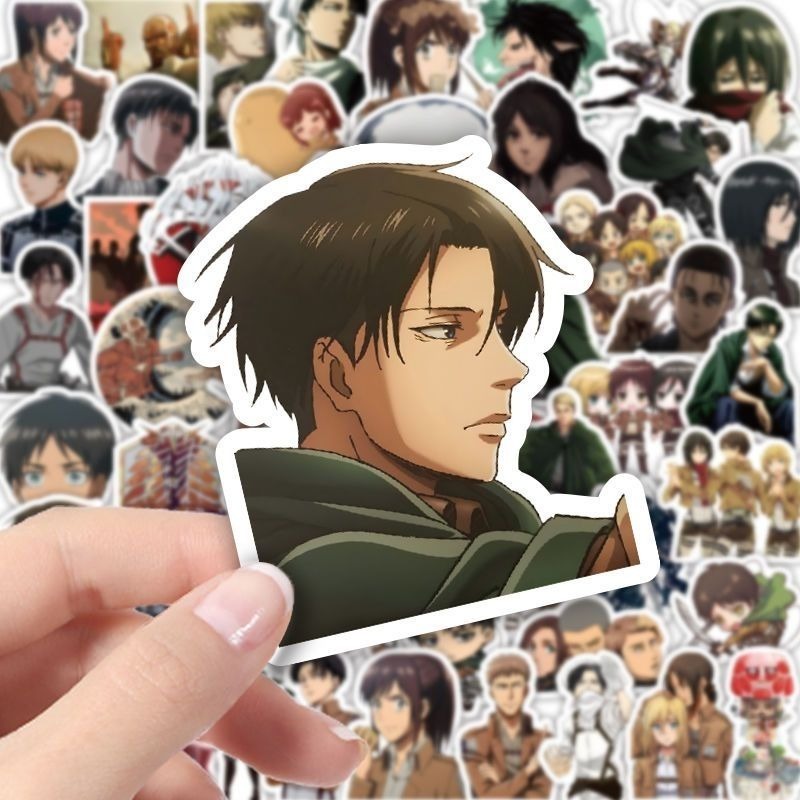 60 ชิ้นสติกเกอร์อนิเมะ Attack  - Phone Accessories Items บทวิจารณ์และราคา
