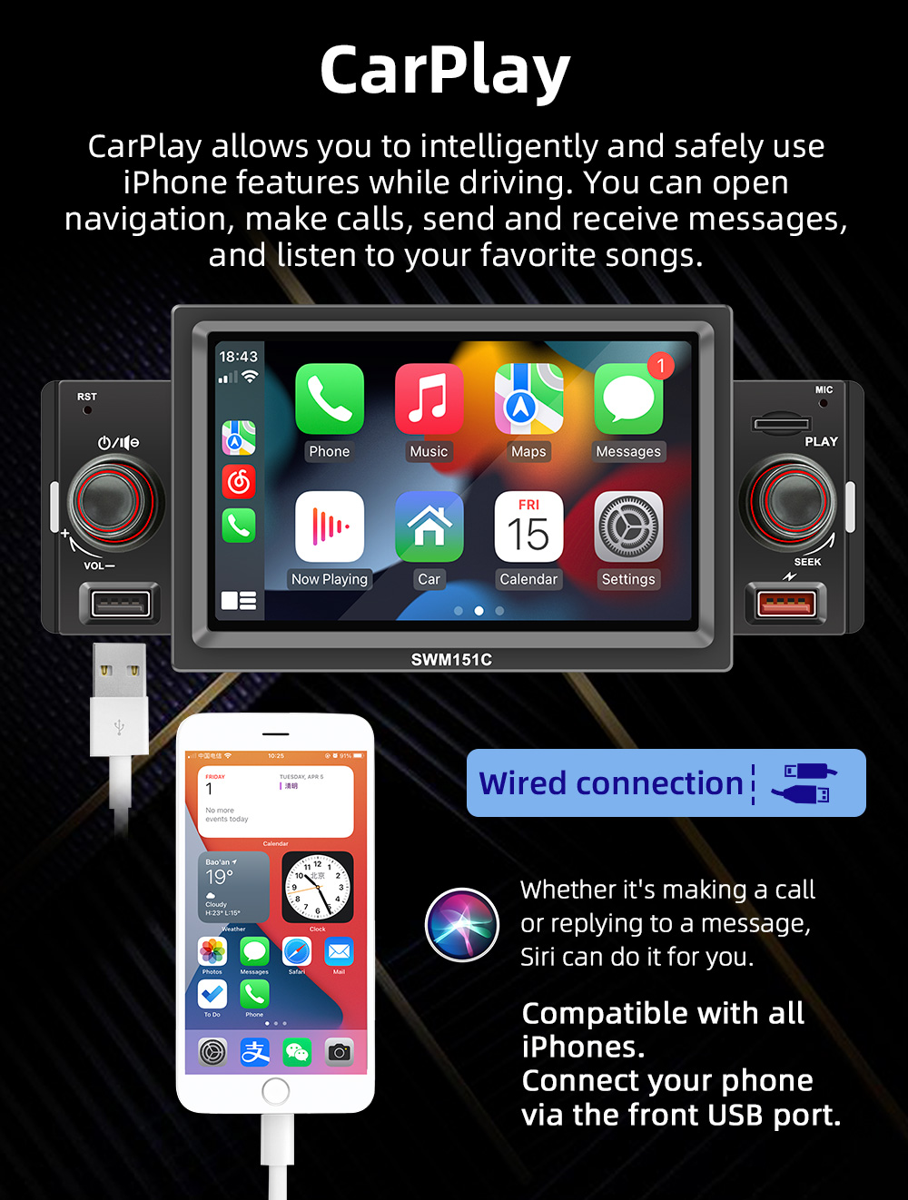 1Din เครื่องเล่นวิทยุมัลติมีเด - Phone Accessories Display Board บทวิจารณ์และราคา